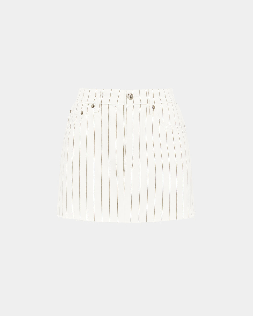 Womens Low Rider Mini Prophetik Slim Skirts - White