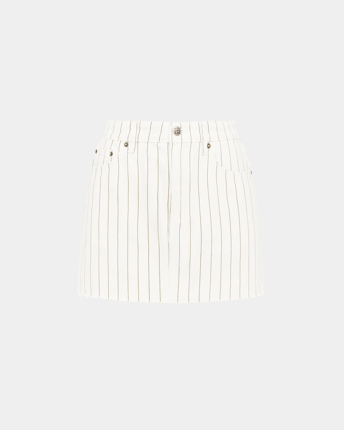 Womens Low Rider Mini Prophetik Slim Skirts - White