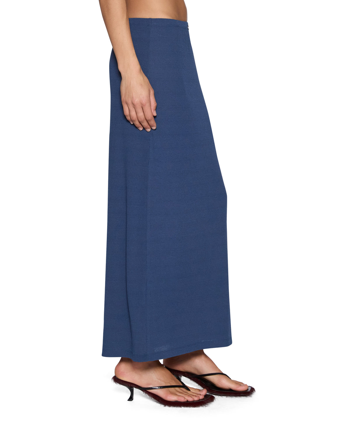 Womens Nina Midi Skirt Mesh Granite Blue Regular Skirts - Blue