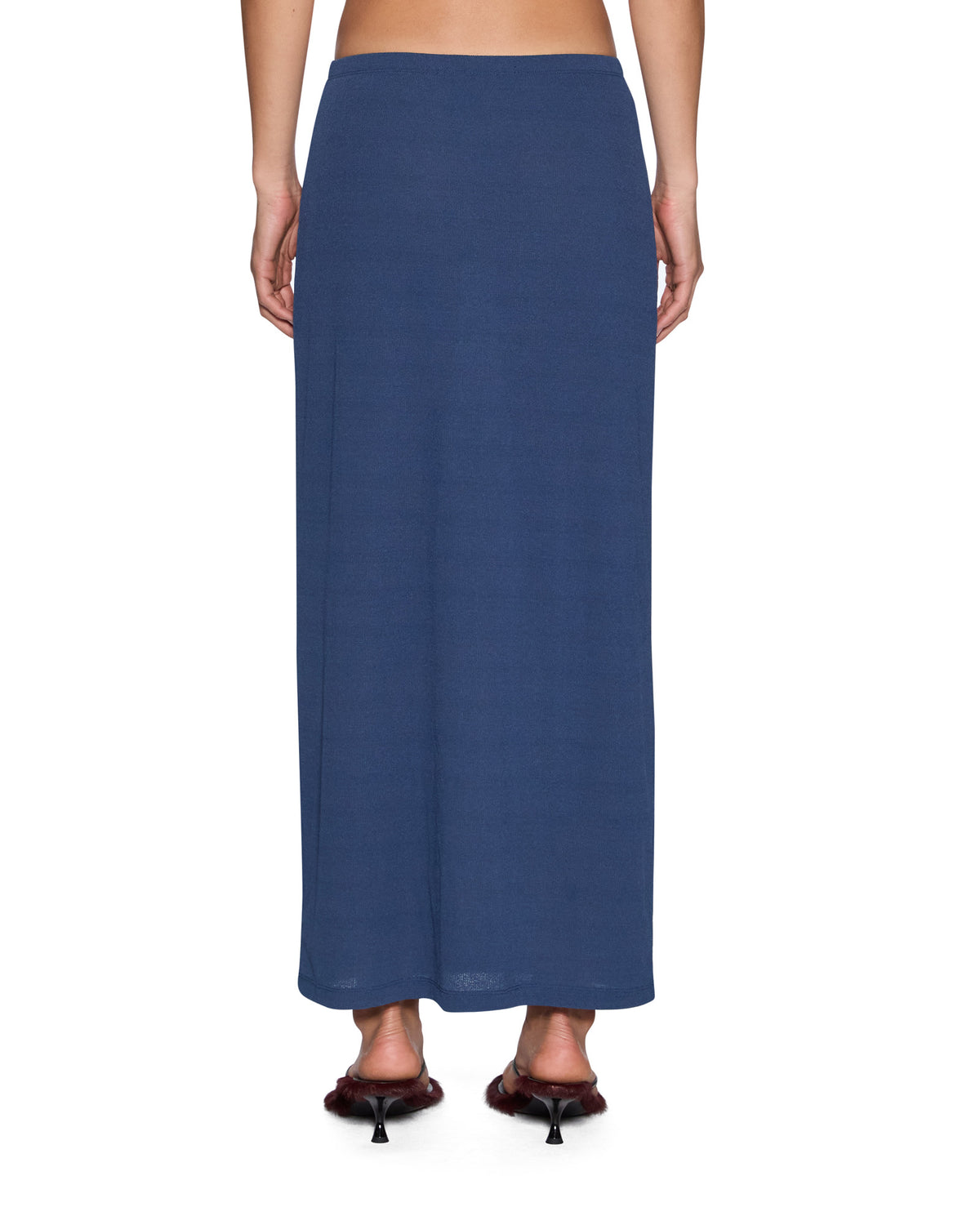 Womens Nina Midi Skirt Mesh Granite Blue Regular Skirts - Blue
