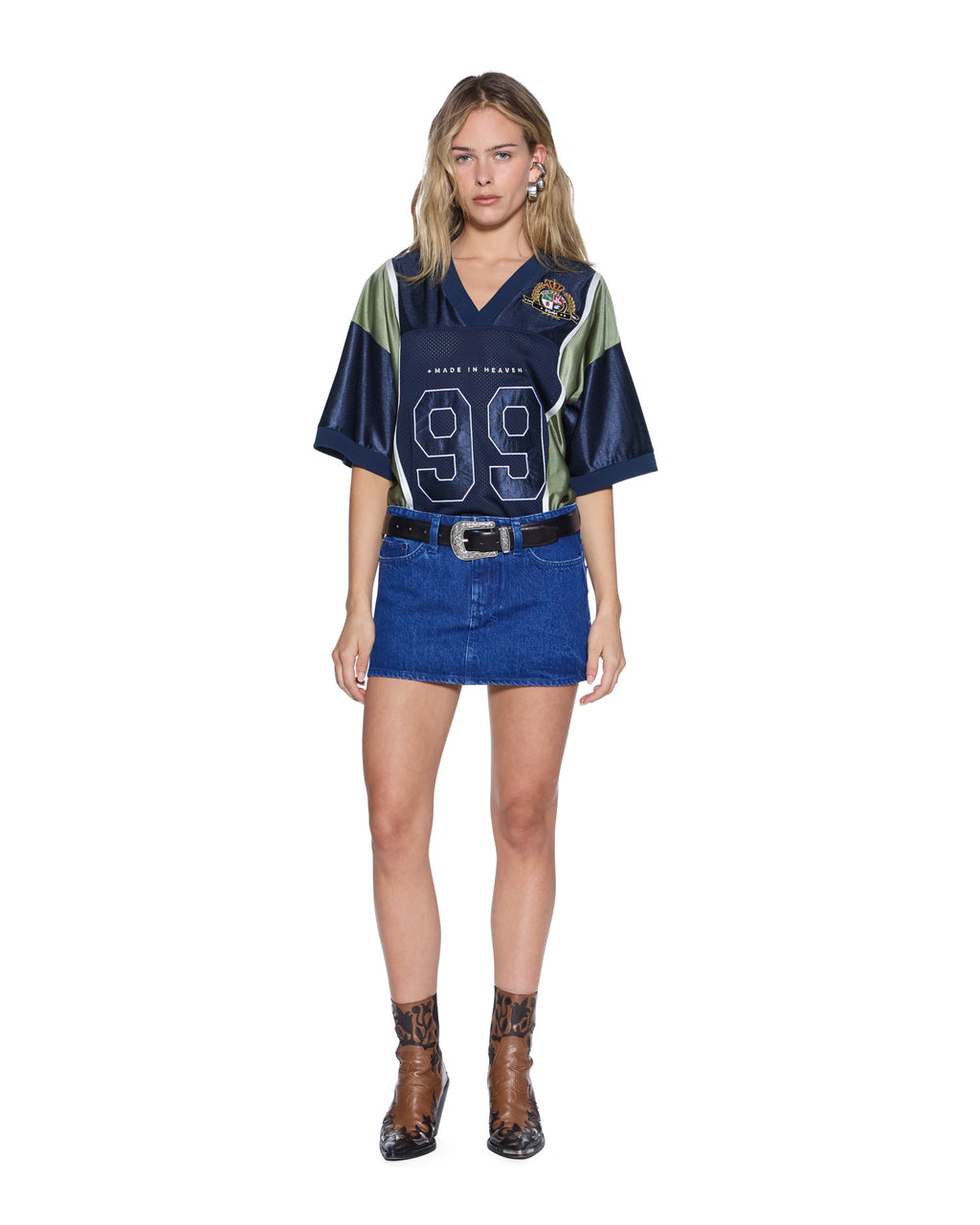 WOMENS MICRO MINI SKIRT MARINE SKIRTS