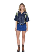 WOMENS MICRO MINI SKIRT MARINE SKIRTS