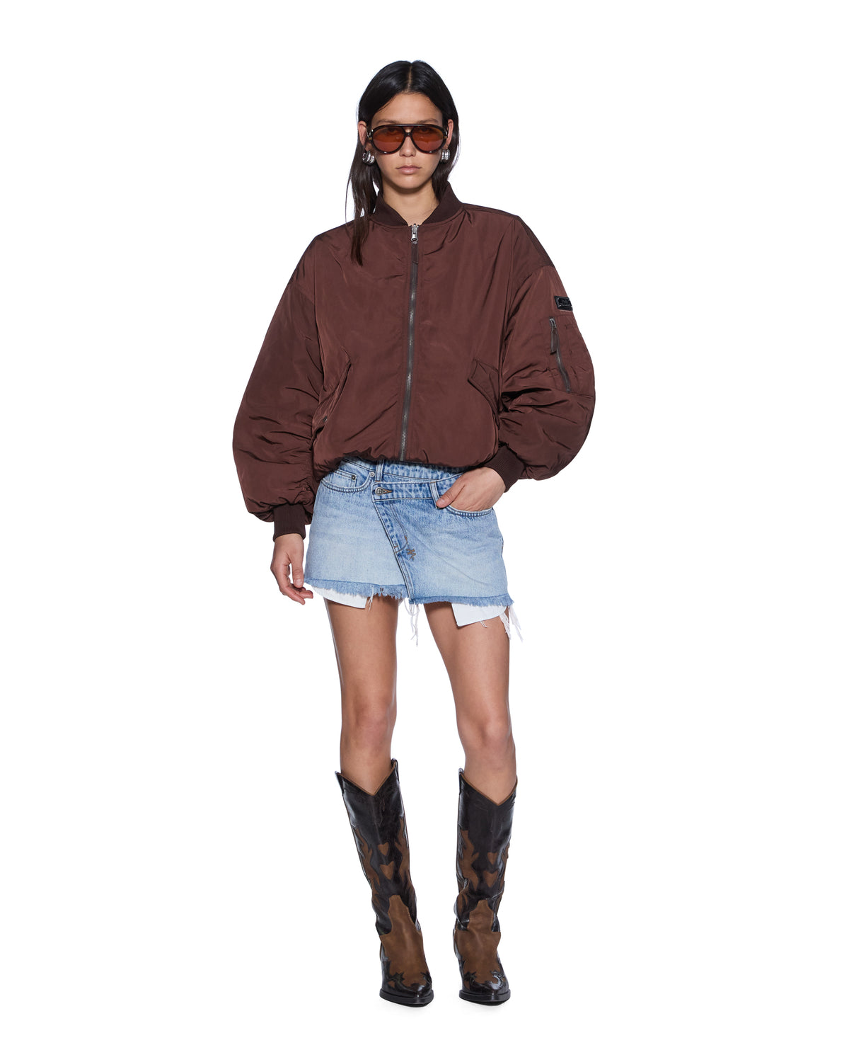 Womens Micro Mini Rap Skirt Vapour Regular Skirts - Denim