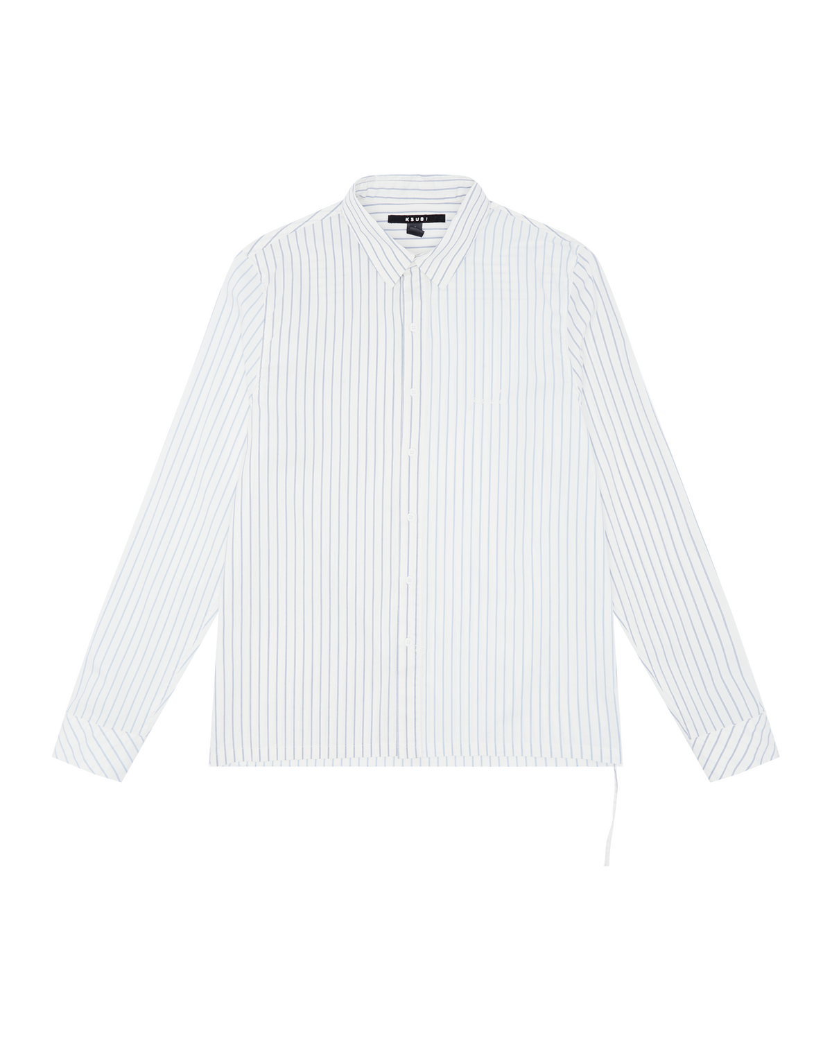Mens Skript Ls Shirt 2 Stripe Regular Shirts - Blue