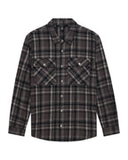 Mens Snakebite Shirt Check Charcoal Regular Shirts - Grey