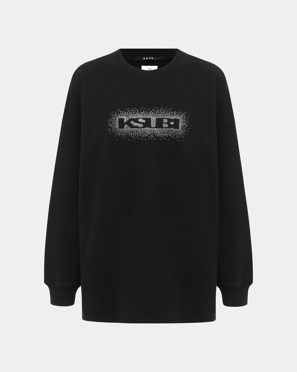 Womens Sott Burst Boxy Crew Jet Black Boxy Fleece - Black