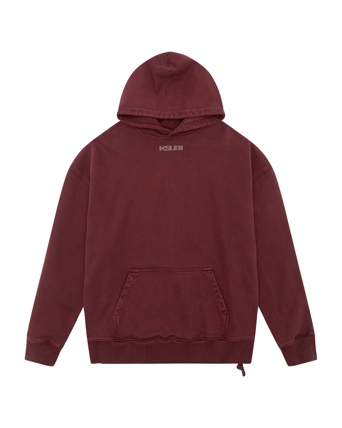 Mens Sott Ekcess Hoodie Ox Oversized Fleece - Burgundy