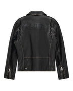 Mens Sott Capitol Leather Jacket Black Regular Jackets - Black