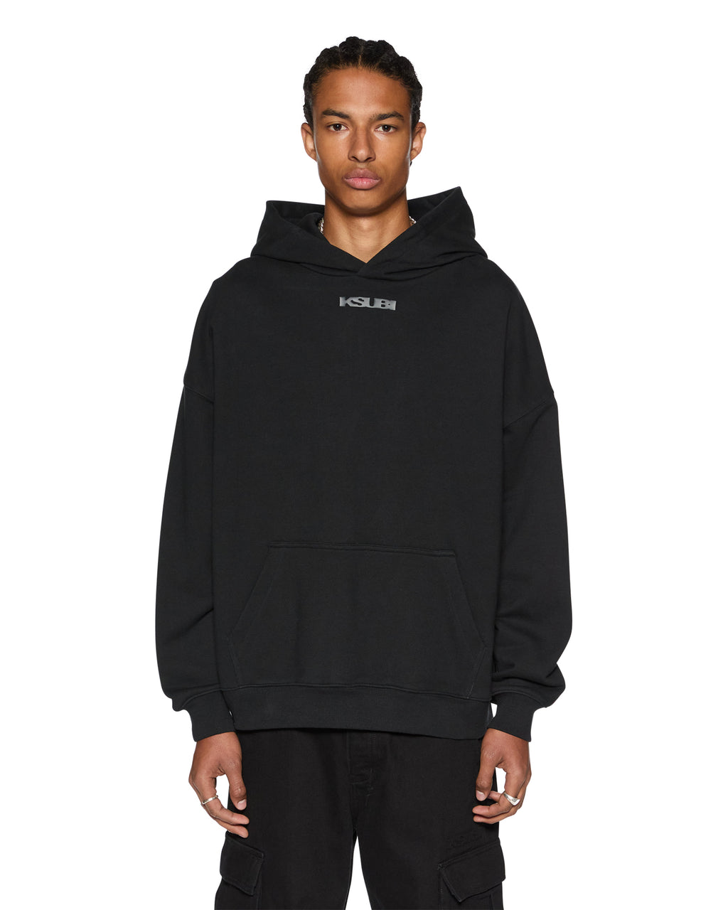 MENS SOTT EKCESS HOODIE JET BLACK FLEECE