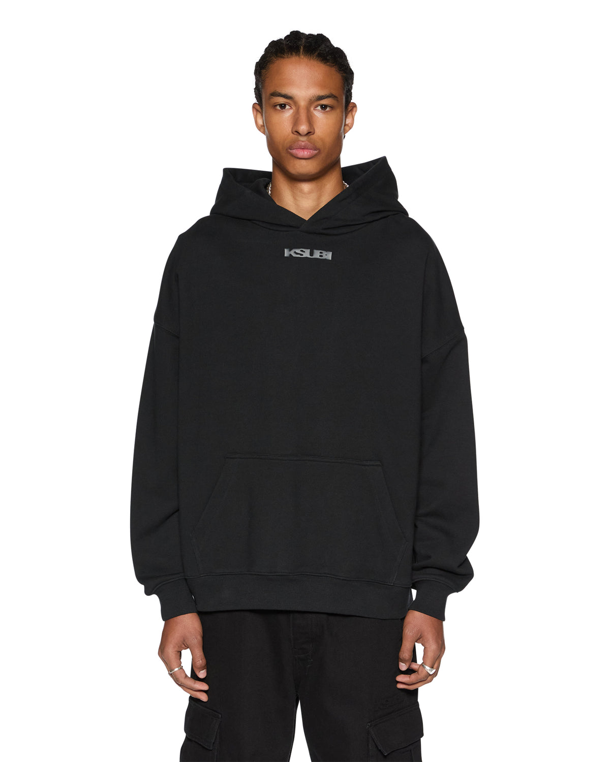 MENS SOTT EKCESS HOODIE JET BLACK FLEECE