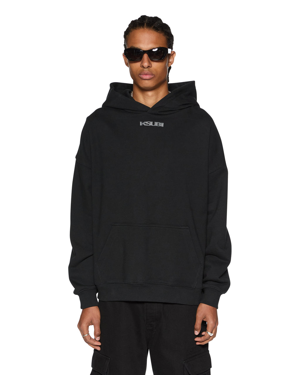 MENS SOTT EKCESS HOODIE JET BLACK FLEECE