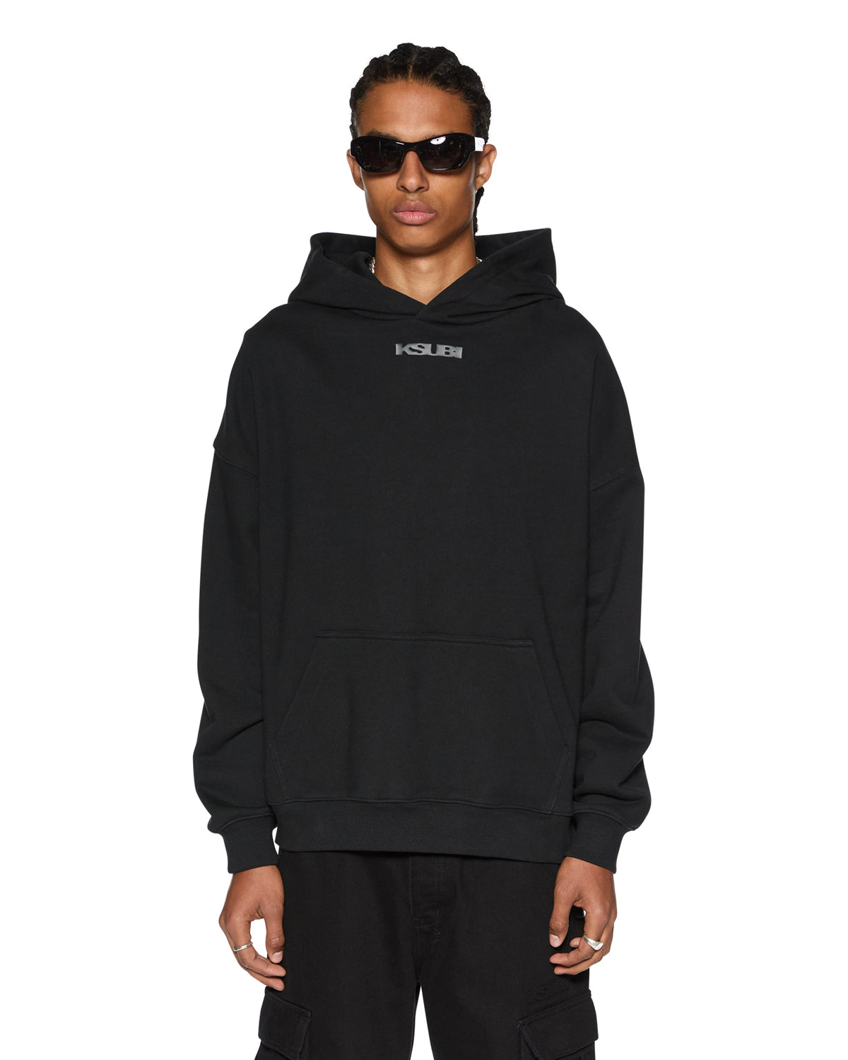 MENS SOTT EKCESS HOODIE JET BLACK FLEECE