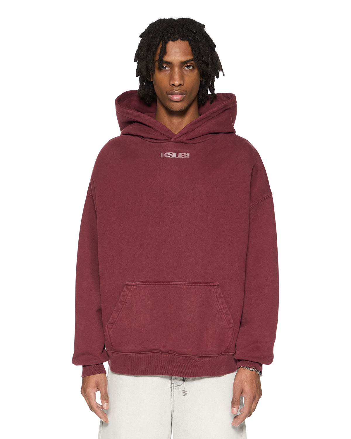 Mens Sott Ekcess Hoodie Ox Oversized Fleece - Burgundy