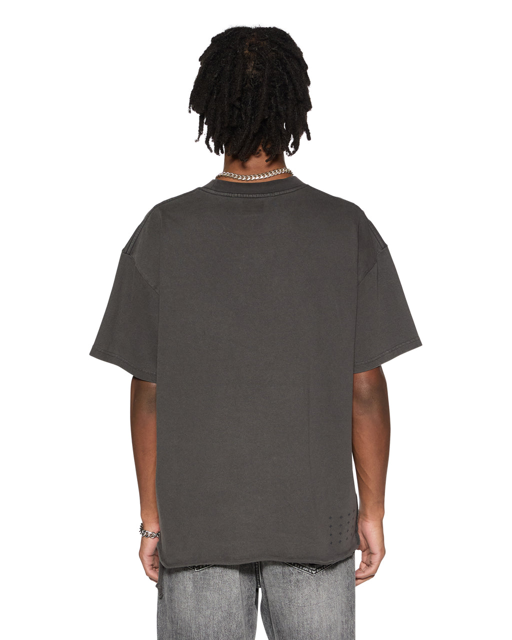 Mens Sott Ekcess Ss Tee Faded Black Oversized Tees - Black