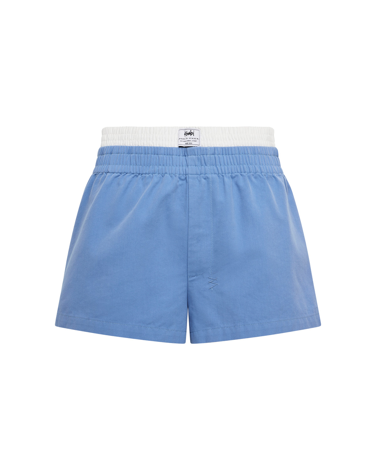 Womens Stacked Boxers Bright Blue/white Regular Walkshorts - Blue