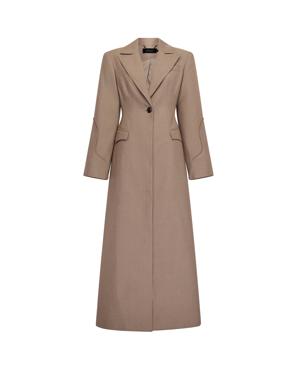 Womens Stance Tailored Coat Tan Fitted Jackets - Tan