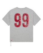 Mens Stinger Biggie Ss Tee Grey Marle Oversized Tees - Grey