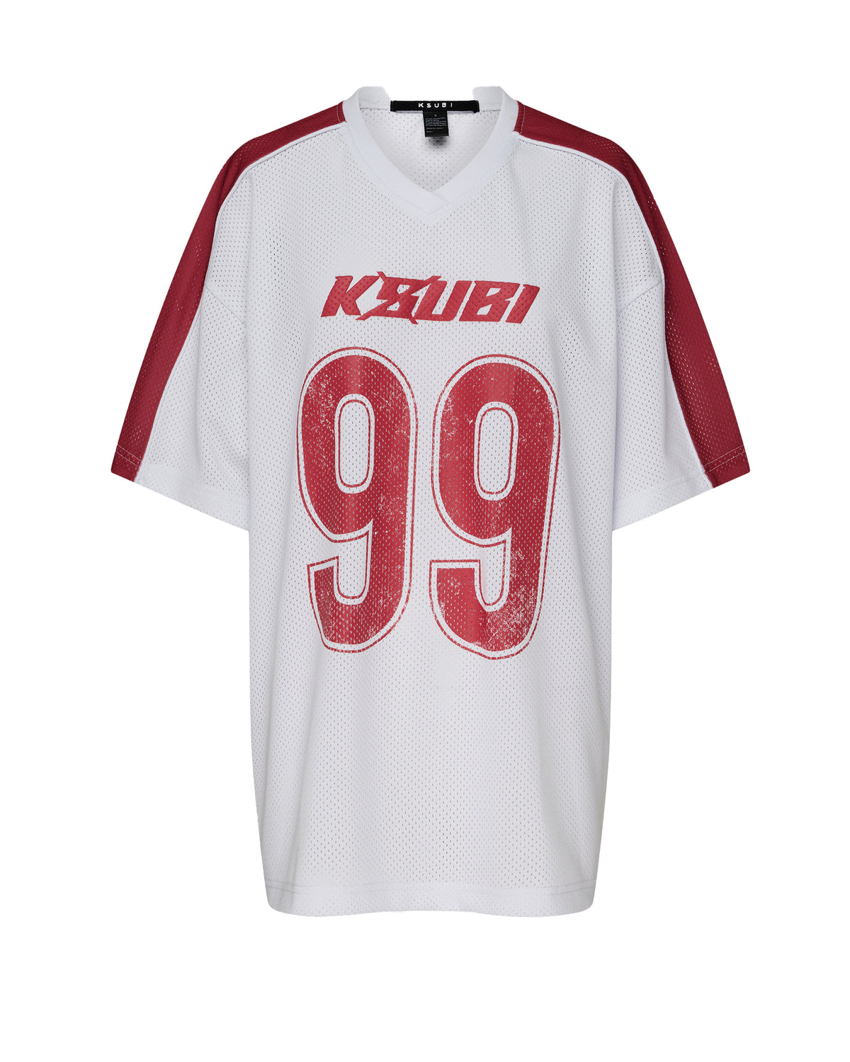 Womens Stinger Moto Boyfriend Jersey White Oversized Tees - White