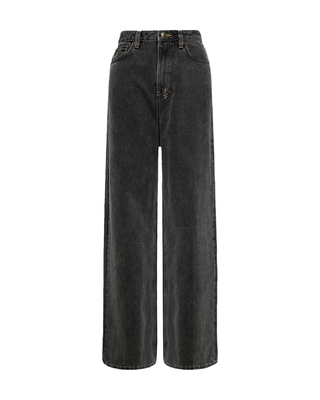 Womens Strider Cinder Wide Denim Jeans - Black
