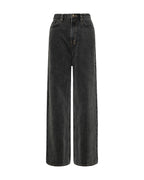 Womens Strider Cinder Wide Denim Jeans - Black