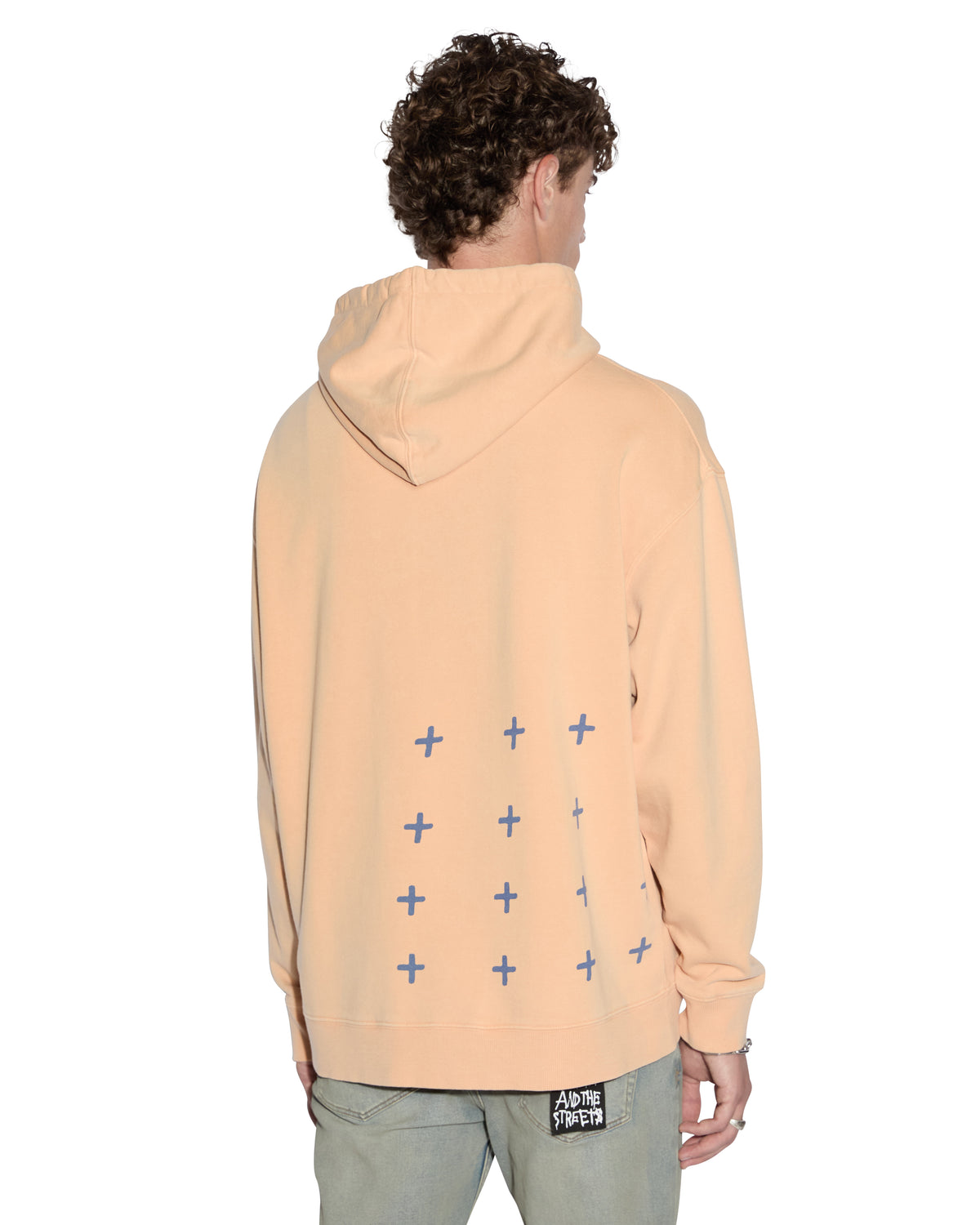 Mens Apex Biggie Hoodie Flare Oversized Fleece - Orange