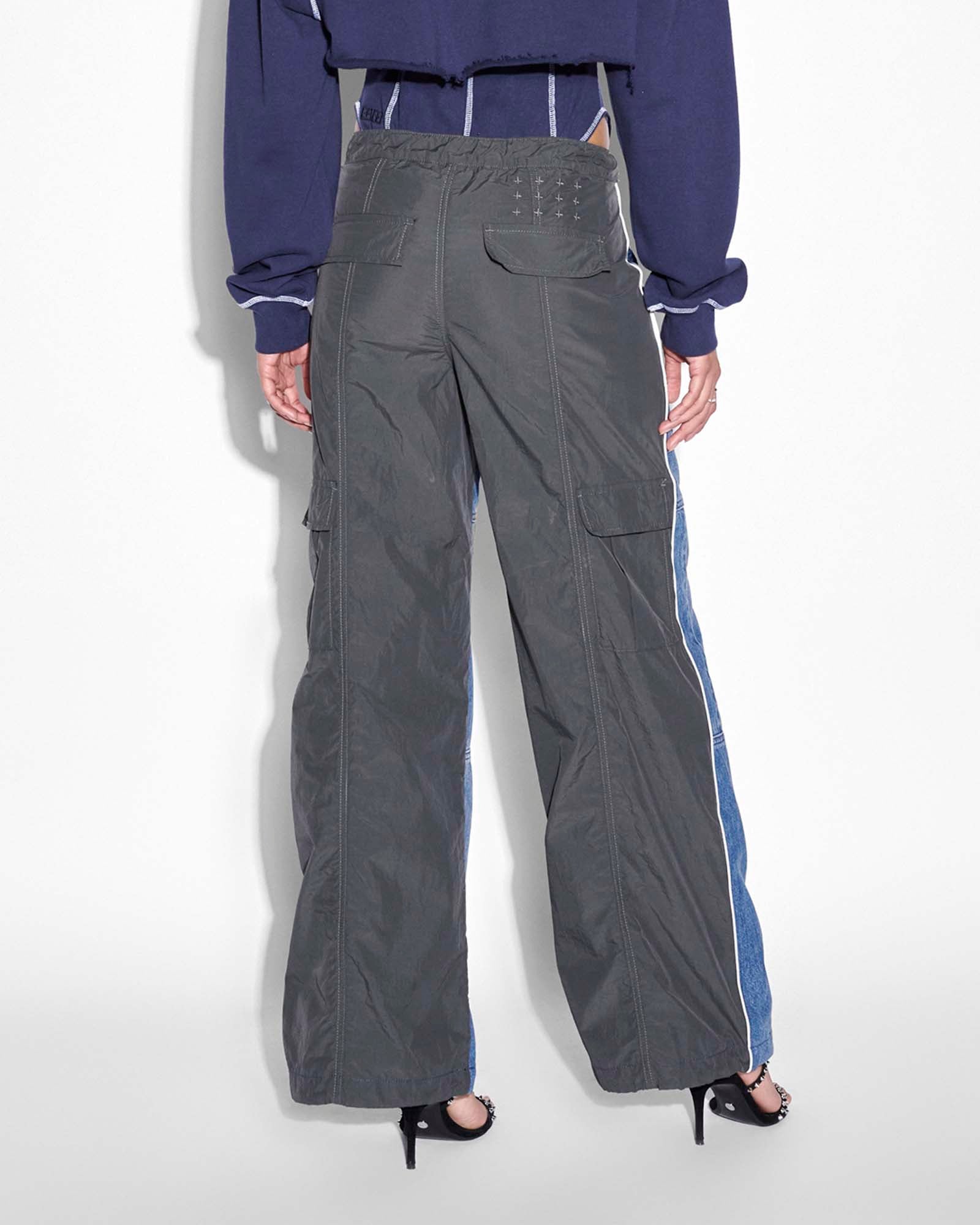 Jet Black Nylon Sweatpants Small Baggy Fit Track Pants Mesh Lined Cabelas