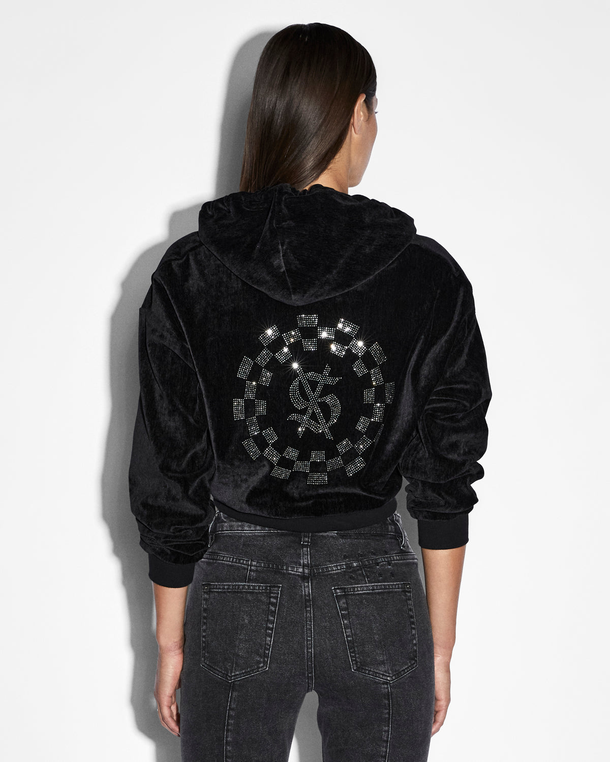 WOMENS RITZY INFINITY JUMPER BLACK FLEECE