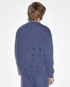Mens 4x4 Biggie Crew Deep Oversized Fleece - Blue