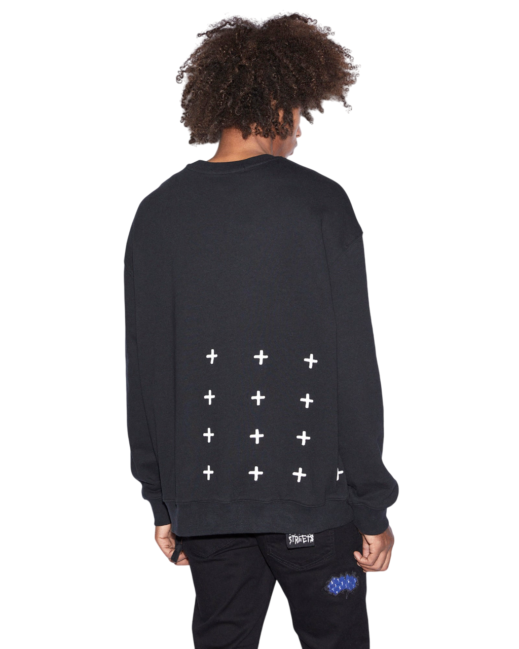 Mens Nyc 4x4 Biggie Crew Jet Black Fleece | Ksubi ++