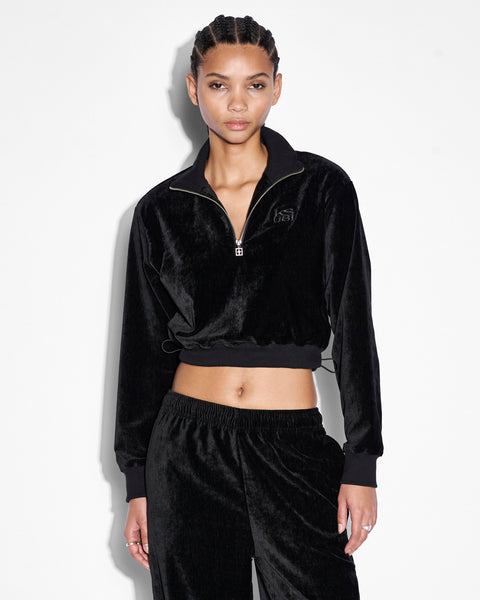 y2k 00s BUFFALO BOBS タートルネック リブカットソー SWEAT_RICHIEHALFZIPCROPBLACK_2