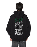 KSUBI X STAYME7O EKCESS HOODIE JET BLACK
