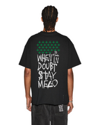 MENS KSUBI X STAYME7O EKCESS SS TEE JET BLACK TEES