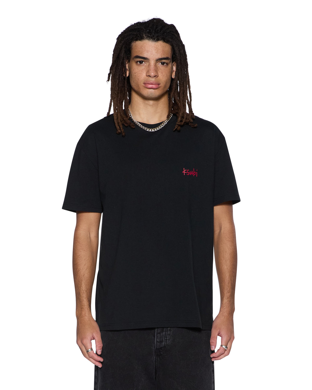 Mens All Day Biggie Ss Tee Red Tees | Ksubi