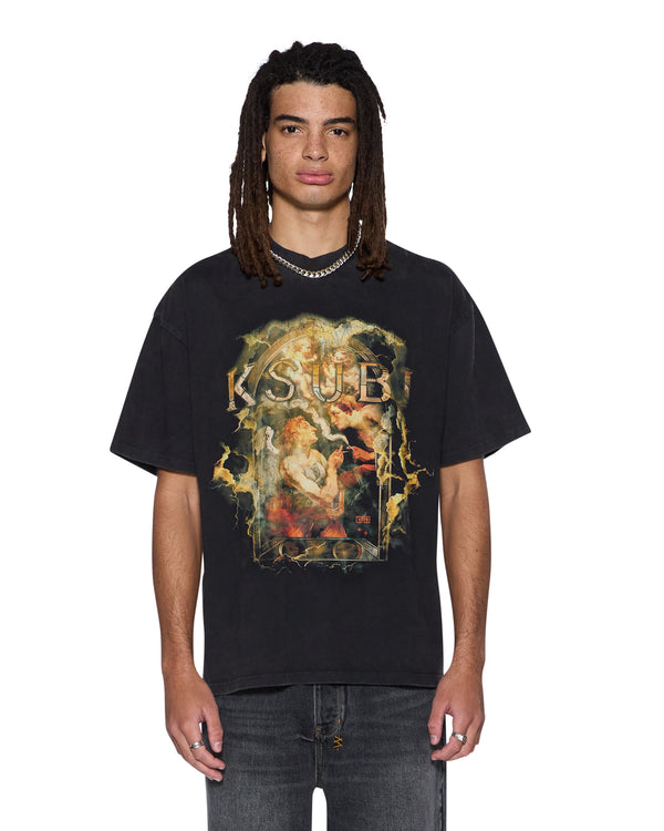 Mens Ascension Ekcess Tee Faded Black Tees | Ksubi ++