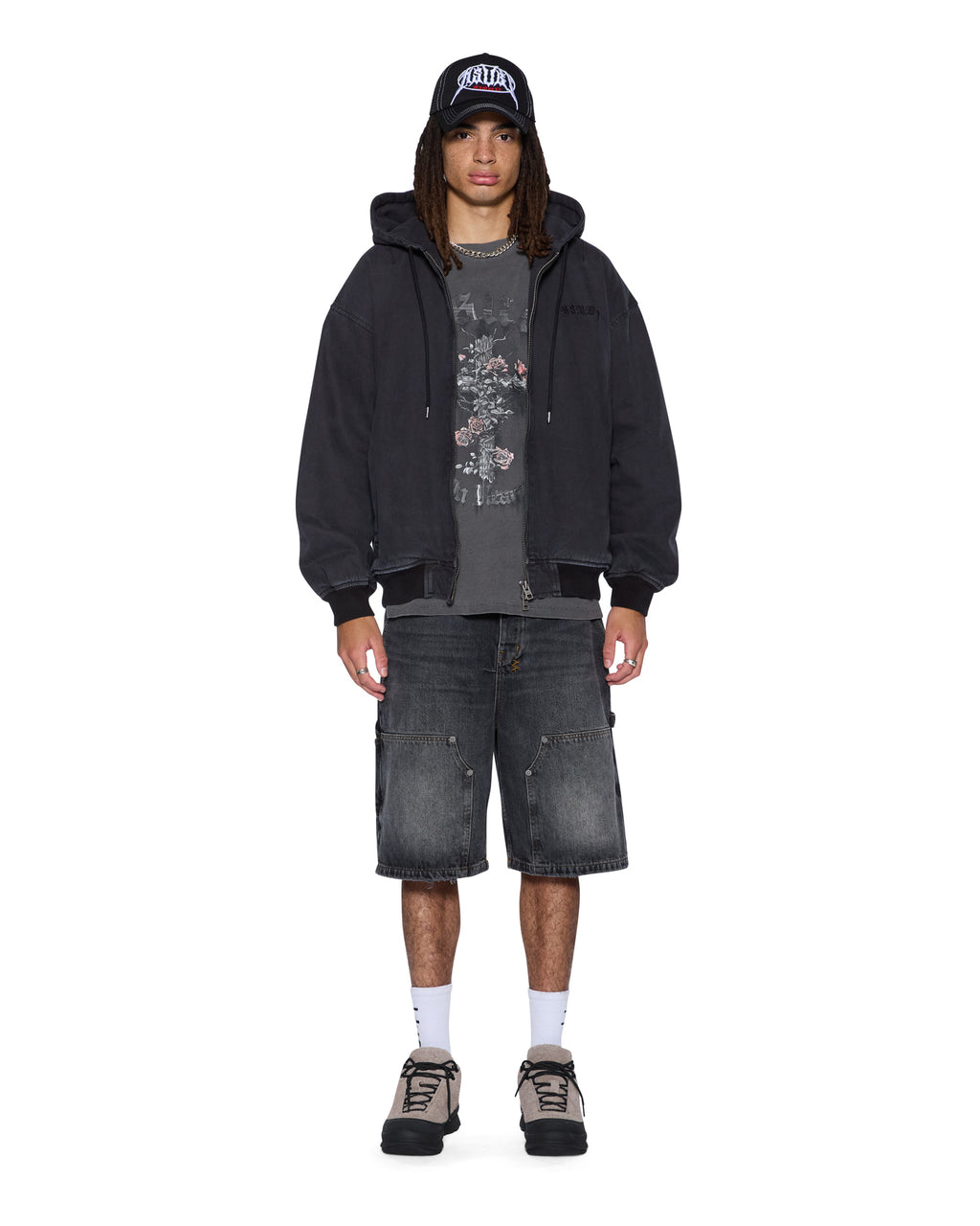 MENS THORNED EKCESS SS TEE CHARCOAL TEES