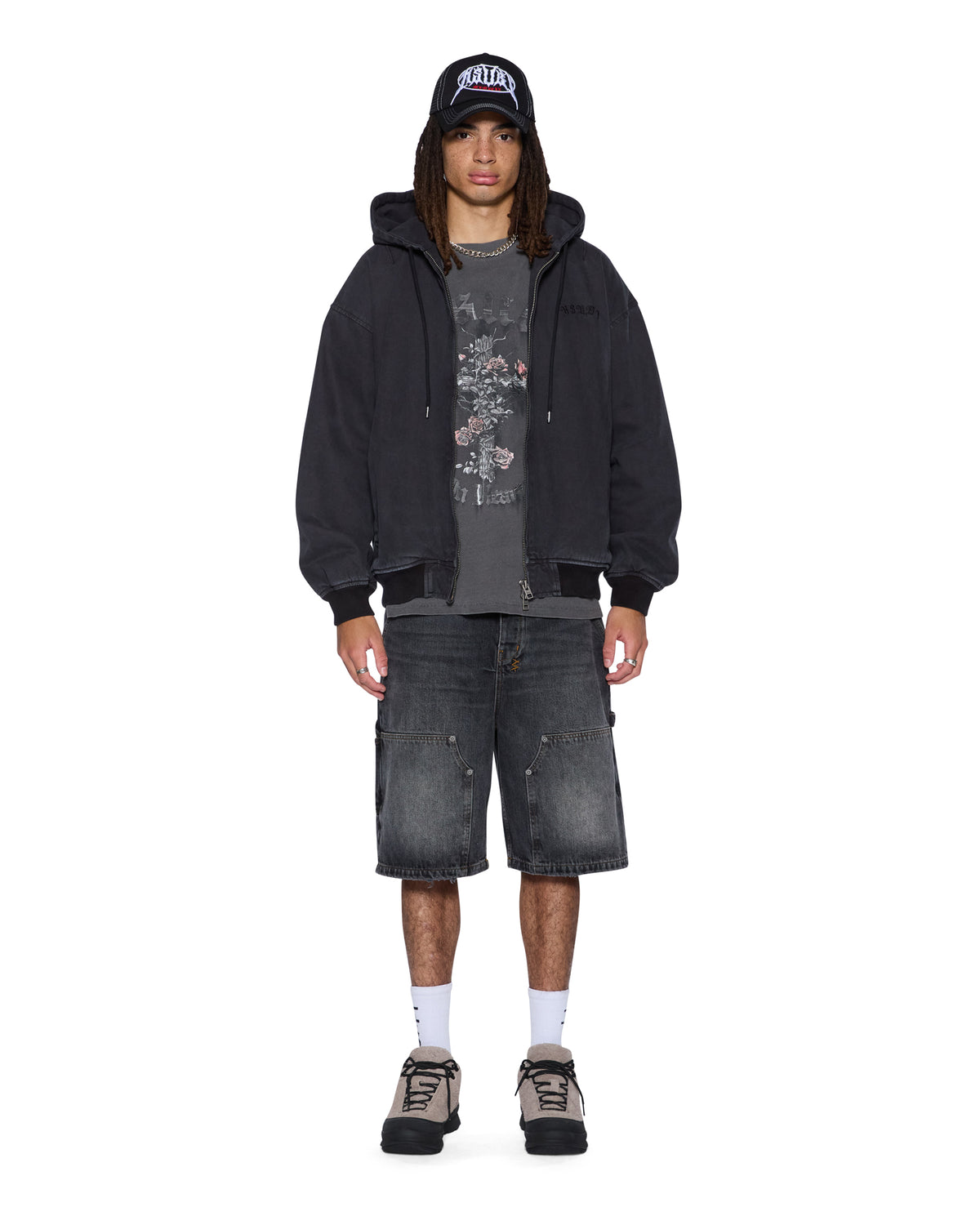 MENS THORNED EKCESS SS TEE CHARCOAL TEES