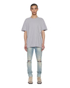 Mens 4x4 Biggie Ss Tee Krete/burgundy Oversized Tees - Grey