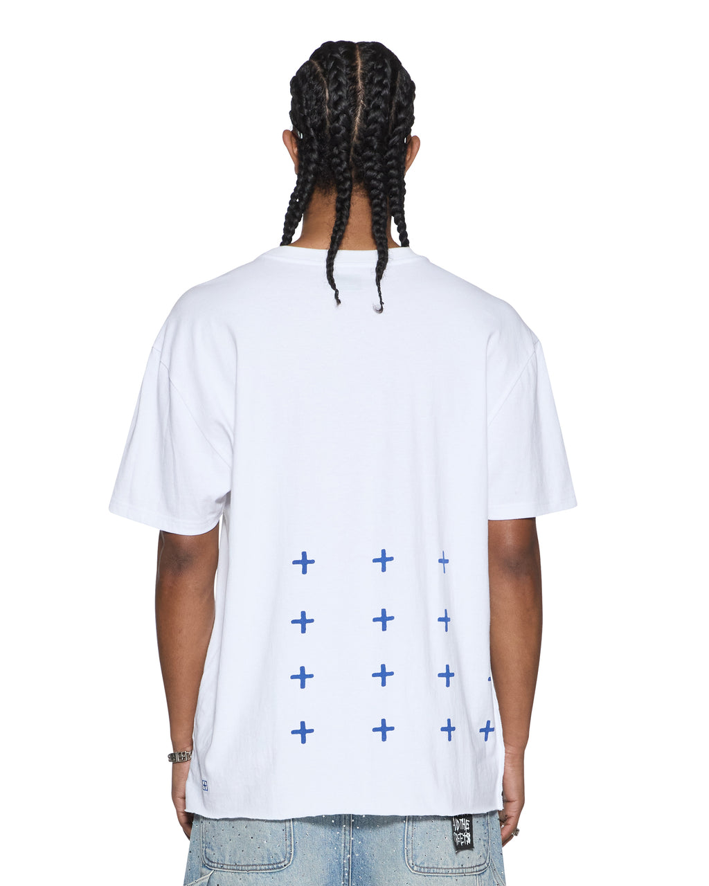 MENS 4X4 BIGGIE SS TEE TRU WHITE/BLUE TEES