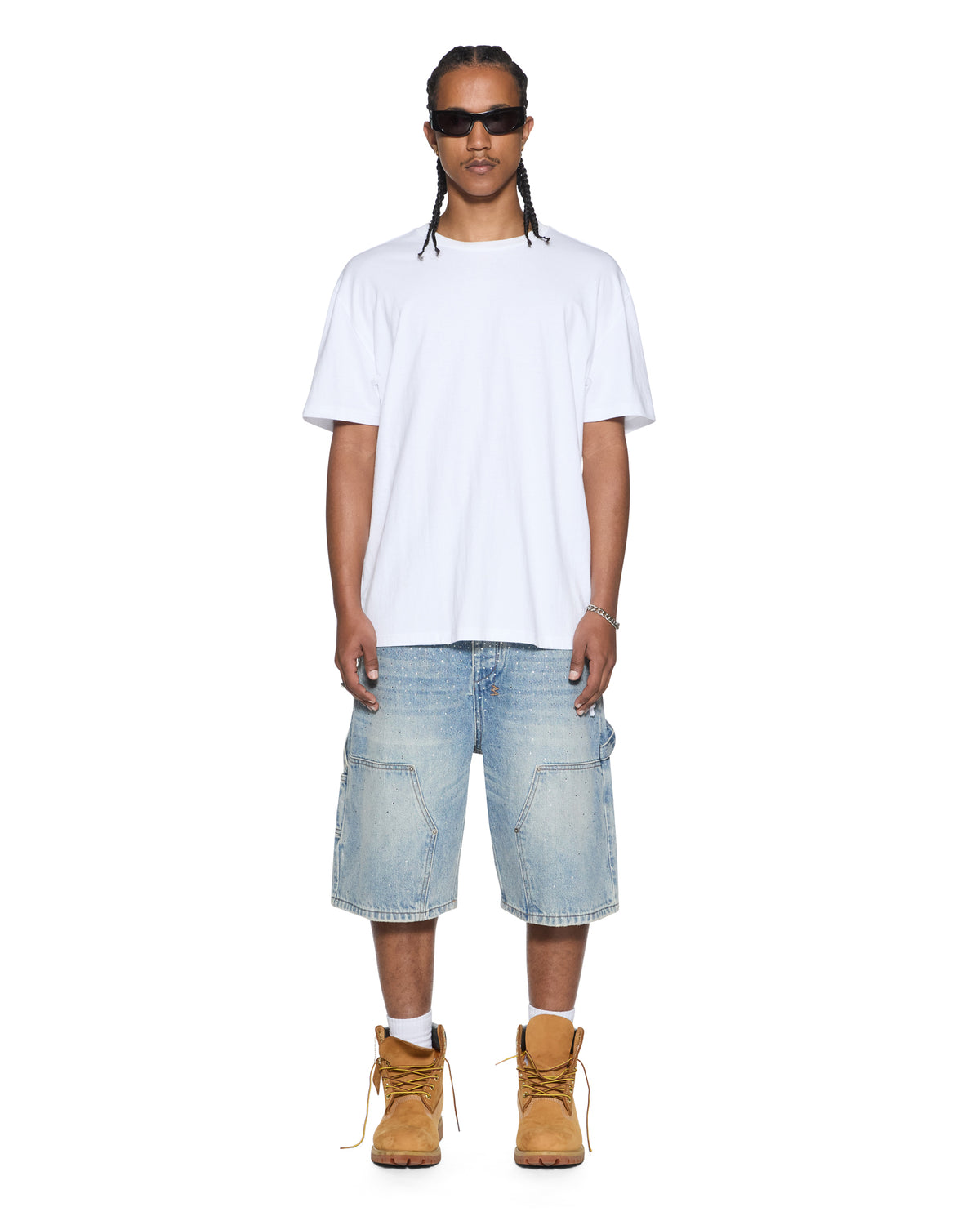 MENS 4X4 BIGGIE SS TEE TRU WHITE/BLUE TEES