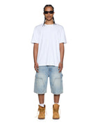 MENS 4X4 BIGGIE SS TEE TRU WHITE/BLUE TEES