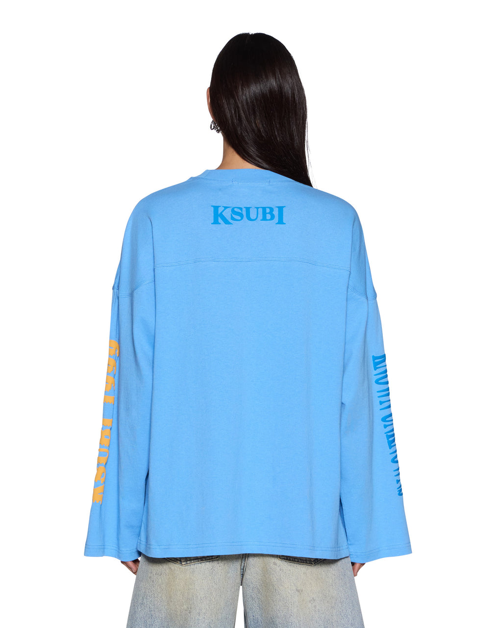 Womens 99 Altar Ls Tee Bright Blue Regular Tees - Blue