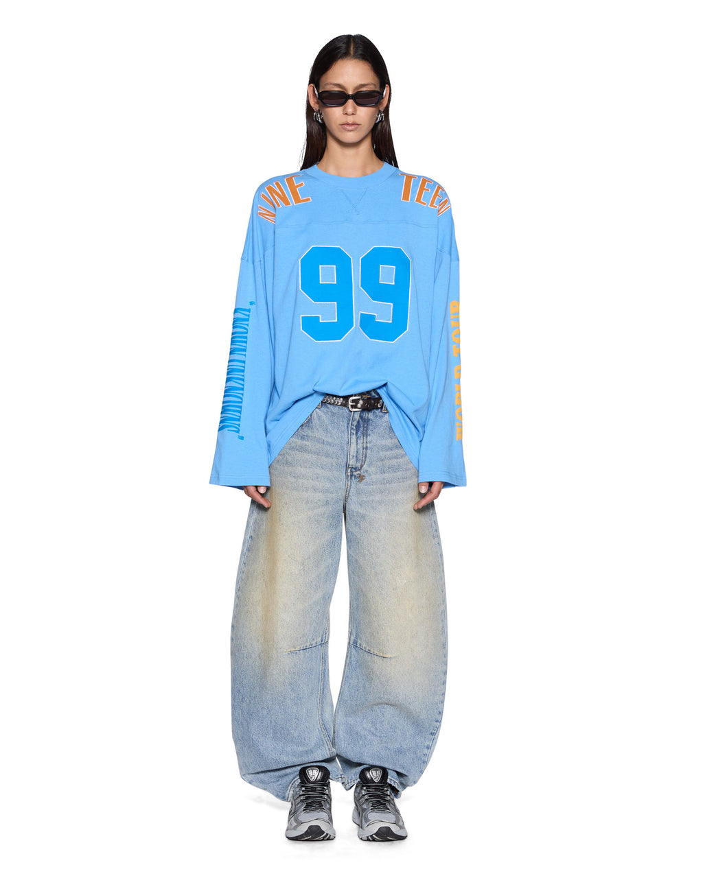 Womens 99 Altar Ls Tee Bright Blue Regular Tees - Blue