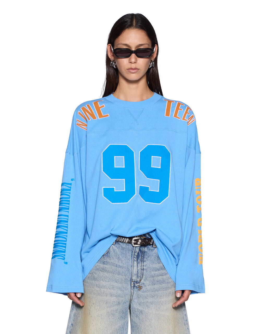 Womens 99 Altar Ls Tee Bright Blue Regular Tees - Blue