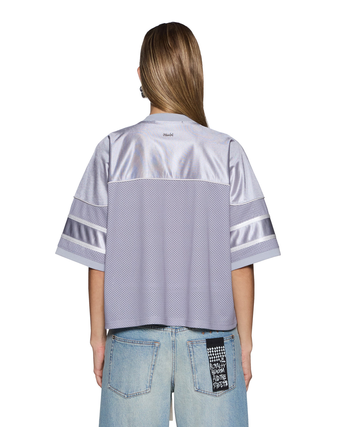 Womens 99 Spark Jersey Silver Fashion Tops - Silver