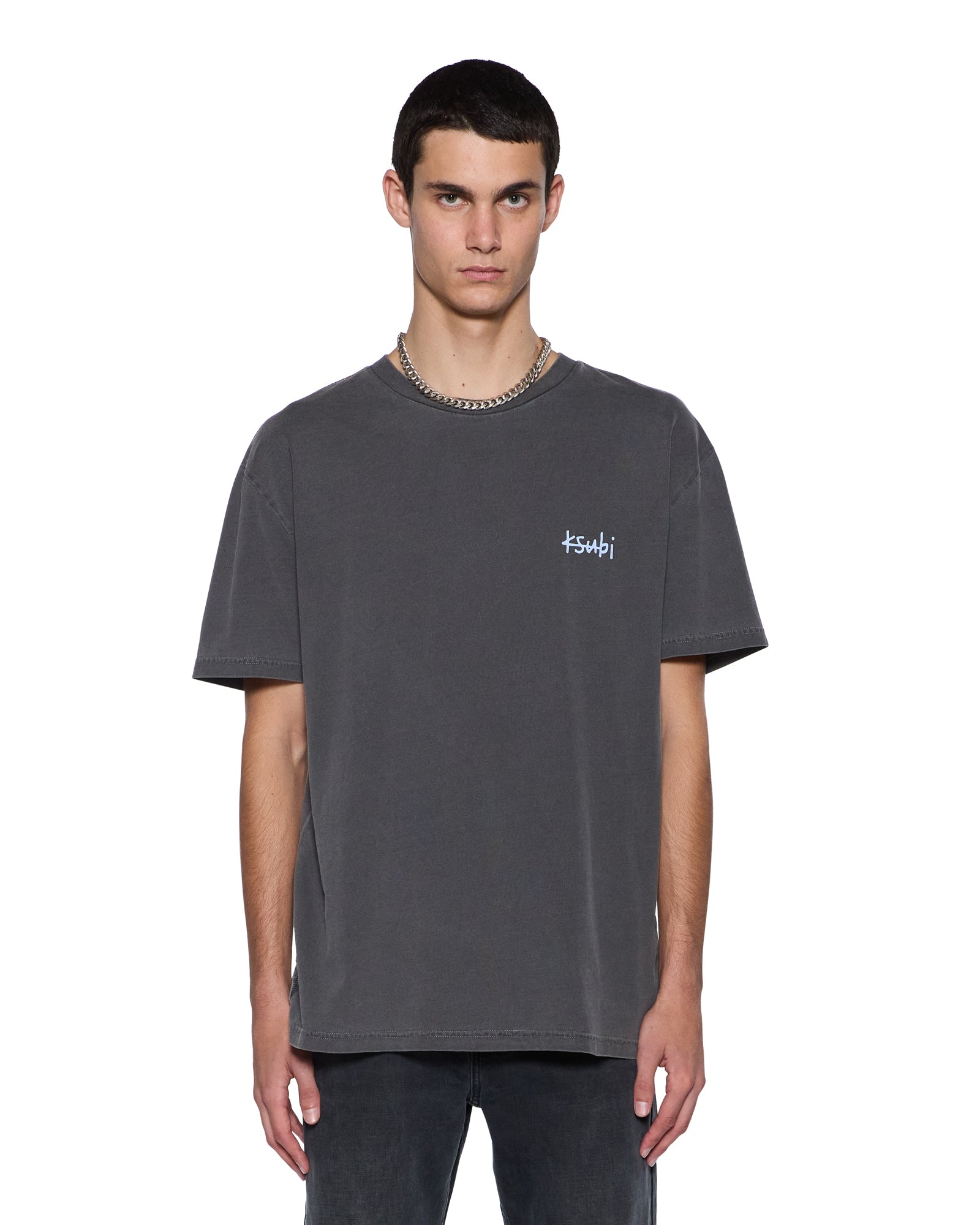 MENS  ALL DAY BIGGIE SS TEE CHARCOAL OVERSIZED TEES