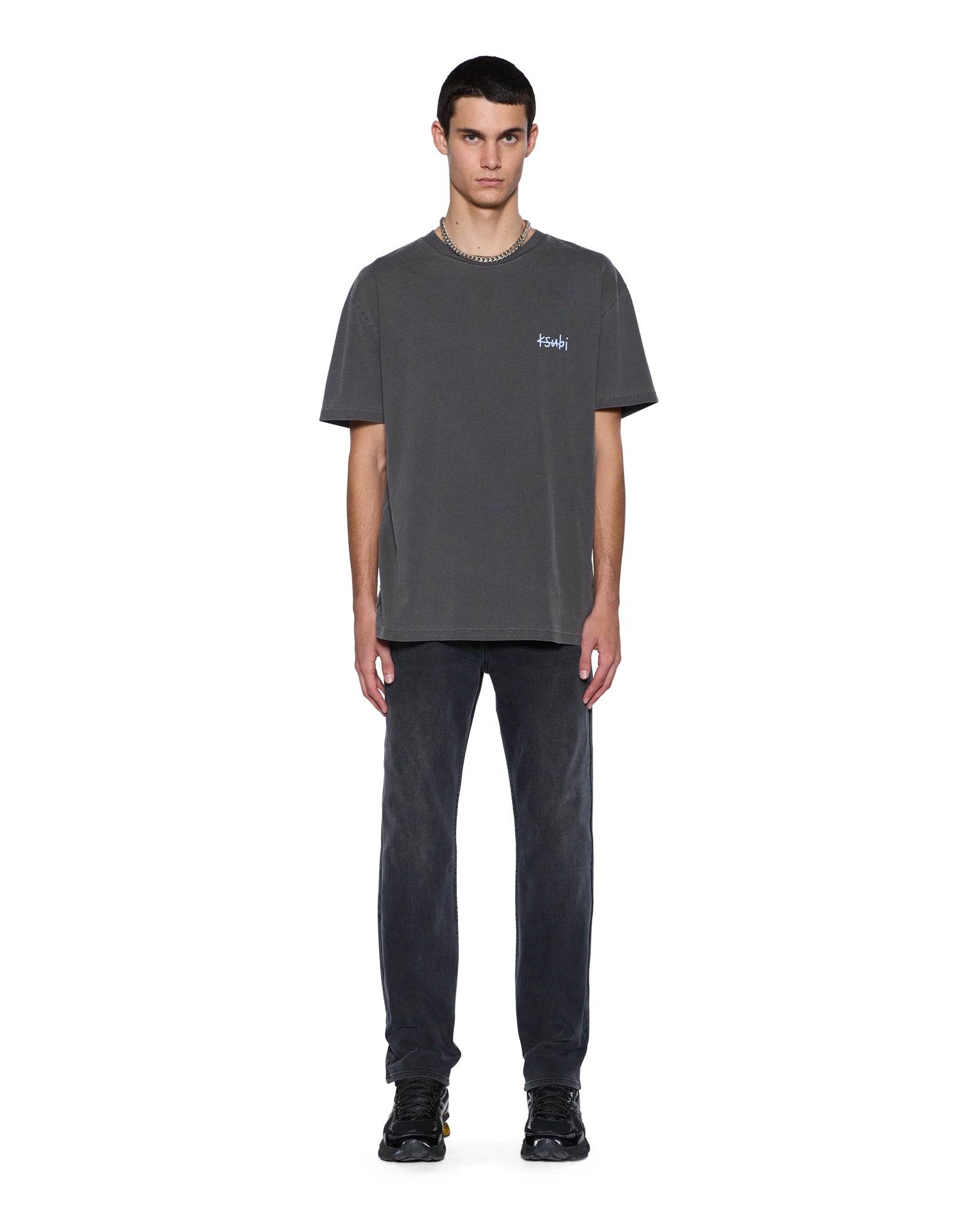 MENS  ALL DAY BIGGIE SS TEE CHARCOAL OVERSIZED TEES