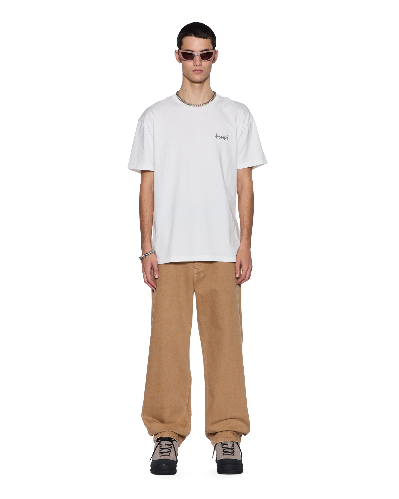 MENS  ALL DAY BIGGIE SS TEE VINTAGE WHITE OVERSIZED TEES