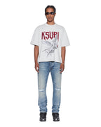 Mens Angel Halen Ss Tee Krete Baggy Tees - Grey