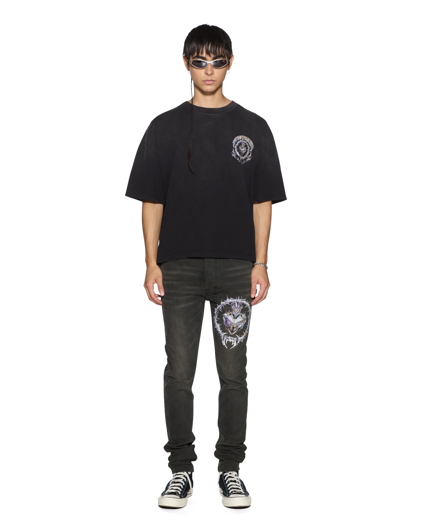 Mens Anguish Halen Ss Tee Jet Black Tees | Ksubi ++
