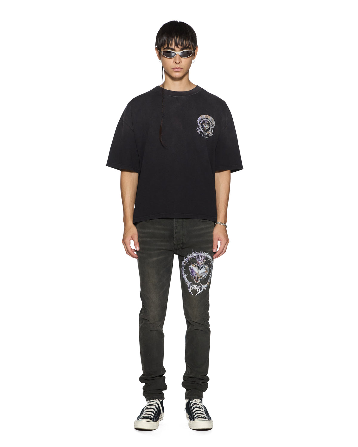 ANGUISH HALEN SS TEE JET BLACK